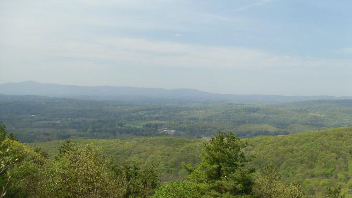 Wooded hills seen from Monument Mountain in Massachusetts