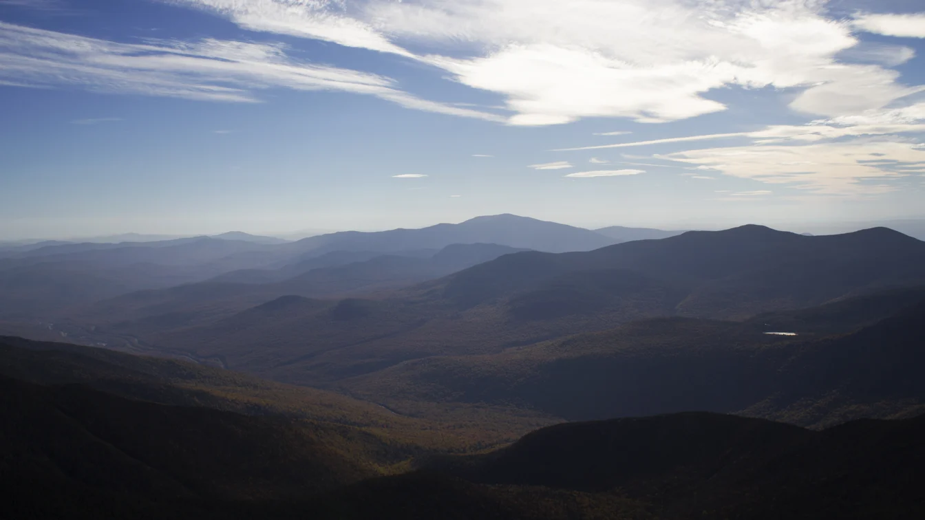 Mountain landscape in Franconia Notch State Park, New Hampshire
